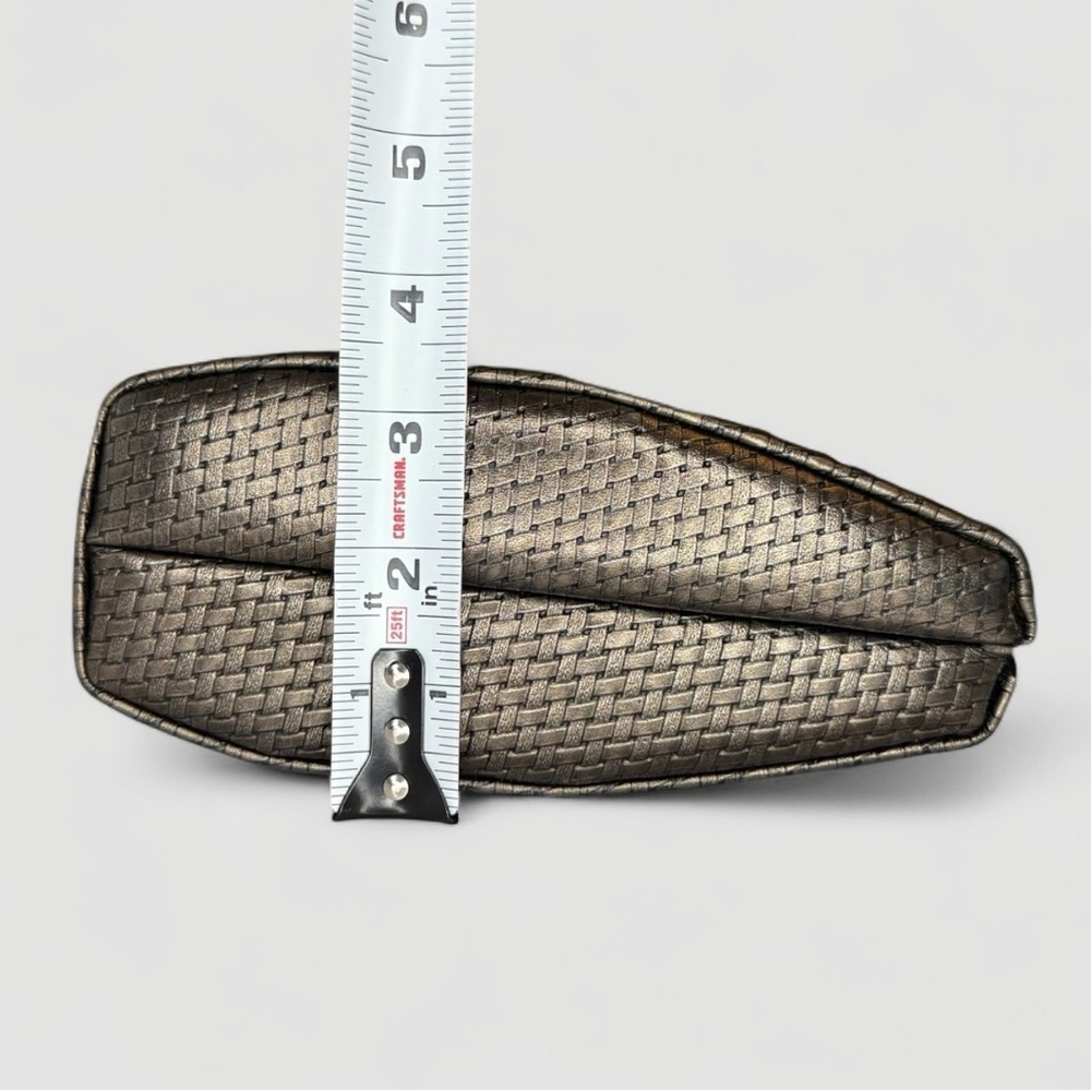 Vintage Ande Bronze Woven Evening Bag | 1960s Crossbody Purse - Picture 14 of 15